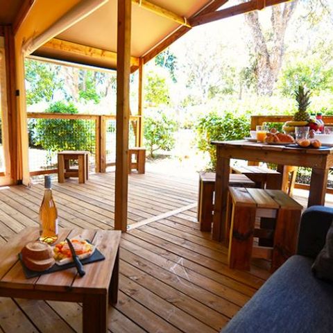 Tente en toile et en bois 5 personnes - Tente Lodge Cottu