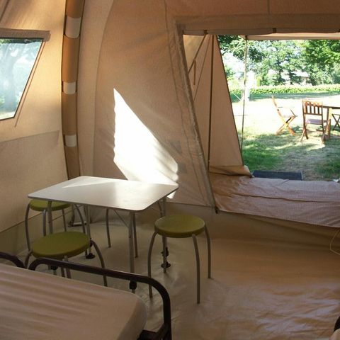 TENTE TOILE ET BOIS 4 personnes - Grande tente Luxe Karsten - sans sanitaires