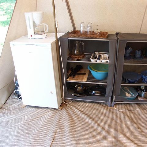 TENTE TOILE ET BOIS 4 personnes - Grande tente Luxe Karsten - sans sanitaires