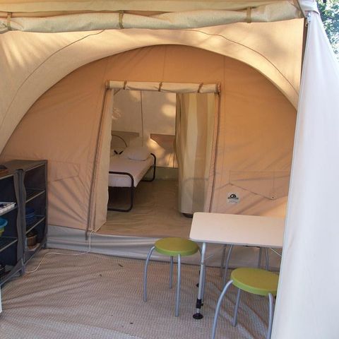TENTE TOILE ET BOIS 4 personnes - Grande tente Luxe Karsten - sans sanitaires