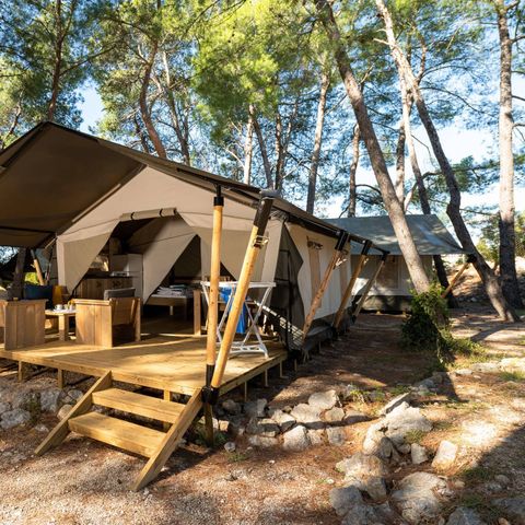TENTE TOILE ET BOIS 5 personnes - Safari tent Comfort
