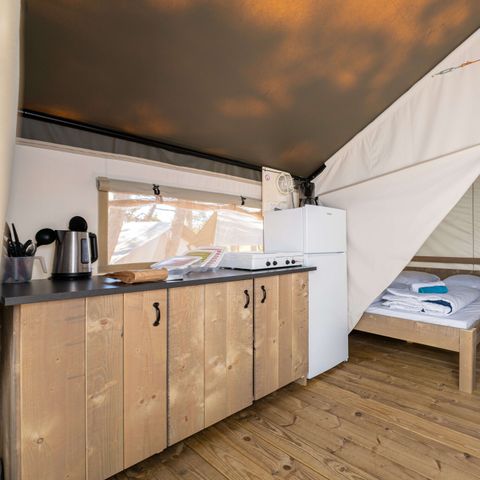 TENTE TOILE ET BOIS 5 personnes - Krk - Tente Safari Confort + climatisation