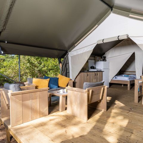 TENTE TOILE ET BOIS 5 personnes - Krk - Tente Safari Confort + climatisation