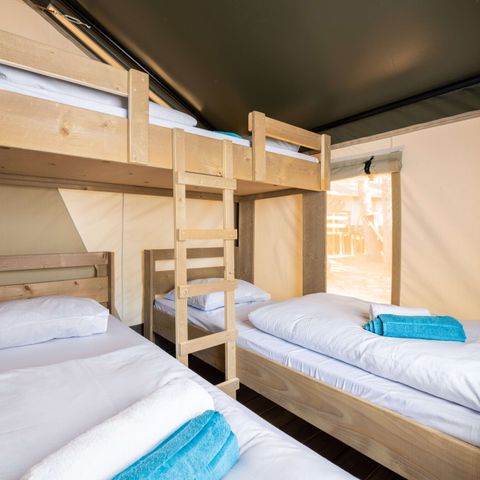 TENTE TOILE ET BOIS 5 personnes - Krk - Tente Safari Confort + climatisation