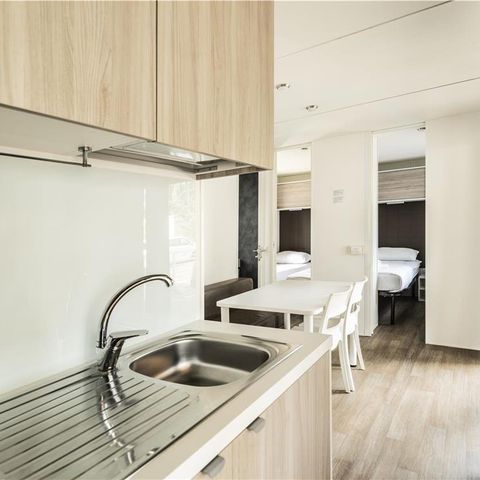 BUNGALOW 7 personnes - Premium Three-Bedroom Camping Home 6+1