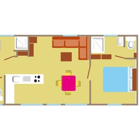 BUNGALOW 6 personnes - Confort+ 6 personnes 3 chambres 2 sdb 40m²