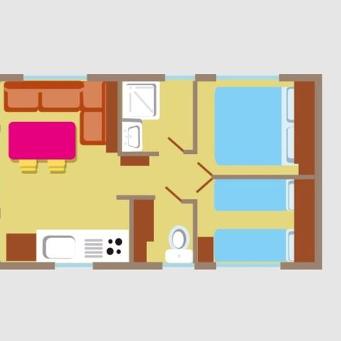BUNGALOW 4 personnes - Cocoon+ 4 personne 2 chambres 24m²