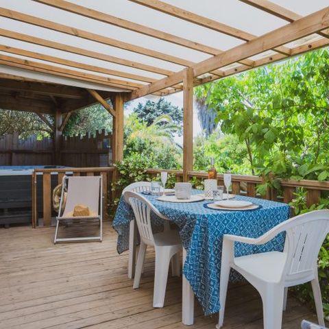 Mobilhome 4 personnes - Moorea 52 m² - 3 pièces - 2 chambres - Jacuzzi privatif - Climatisation