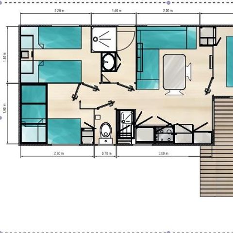 BUNGALOW 6 personnes - JONQUILLE