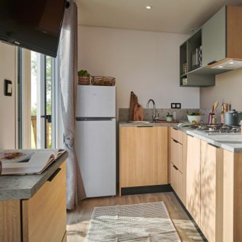 BUNGALOW 5 personnes - Mobil BAMBOU climatisé 2 chambres (33m²)