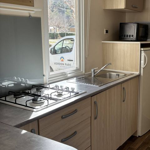 BUNGALOW 6 personnes - Mobil-home | Comfort | 3 Ch. | 6 Pers. | Terrasse surélevée | Clim.