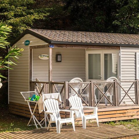 BUNGALOW 6 personnes - Mobil-home | Comfort | 2 Ch. | 4/6 Pers. | Terrasse Simple | 1 SDB | Clim.
