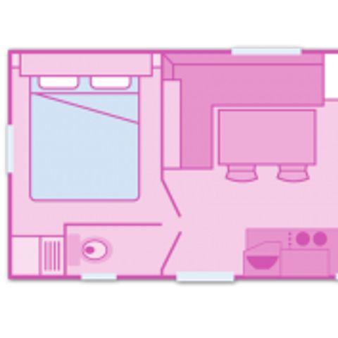 BUNGALOW 4 personnes - Mobil-home Classique - 22-24m² - 2 chambres