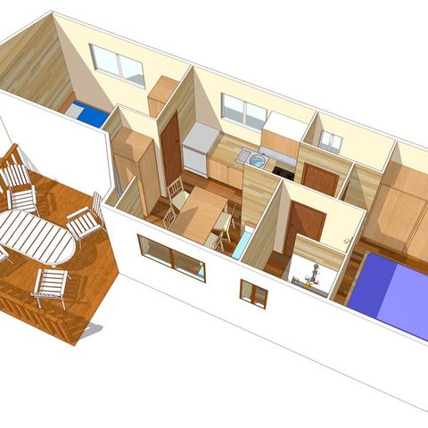 Mobilhome 4 personnes - Classic XL | 2 Ch. | 4 Pers. | Terrasse simple
