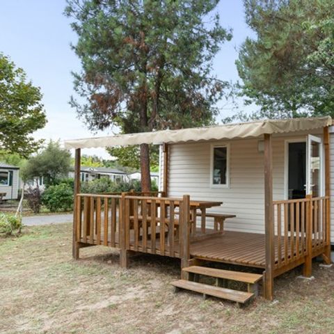 Mobilhome 4 personnes - Premium | 2 Ch. | 4 Pers. | Terrasse surélevée | 2 SDB | Clim.