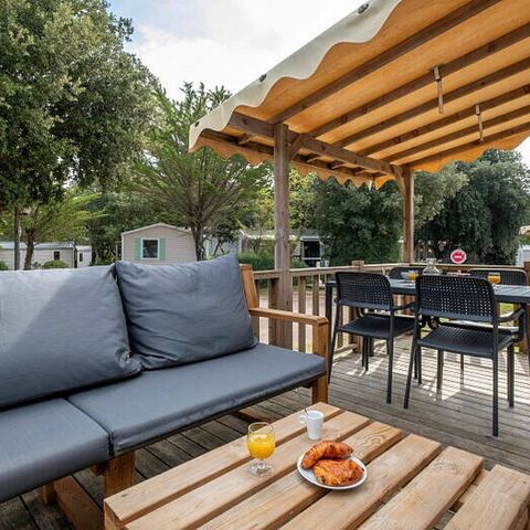 Mobilhome 6 personnes - Mobil-home | Premium | 3 Ch. | 6 Pers. | Terrasse Lounge | Clim. | TV