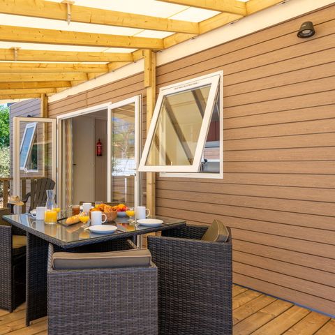 Mobilhome 8 personnes - Mobil-home | Premium | 3 Ch. | 6/8 Pers. | Terrasse surélevée | Clim.