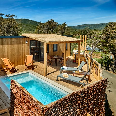 BUNGALOW 6 personnes - Lodge Luxe Riviera vue mer panoramique