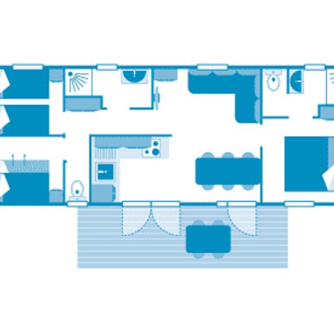 BUNGALOW 6 personnes - Cottage 6p 3ch 2SdB ****