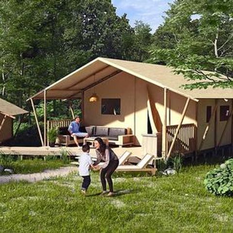 Tente en toile et en bois 8 personnes - SunLodge Pamoja & Kambi