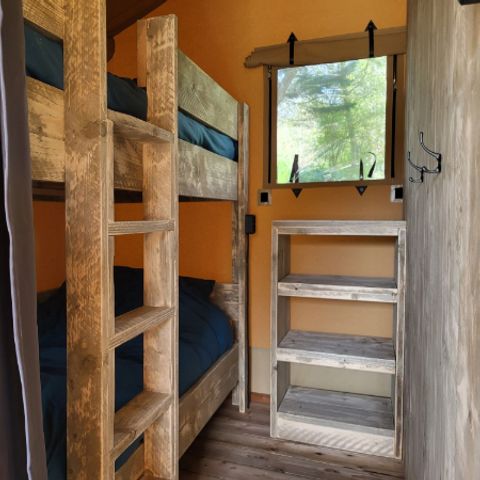 TENTE TOILE ET BOIS 4 personnes - Tente safari 4p avec sanitaires