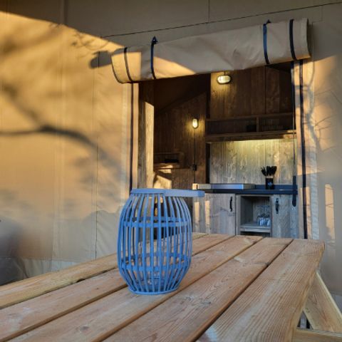 TENTE TOILE ET BOIS 6 personnes - Tente safari 6p avec sanitaires