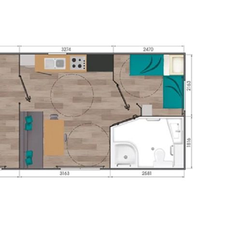 BUNGALOW 4 personnes - Confort+ 2 Chambres 4 Personnes PMR