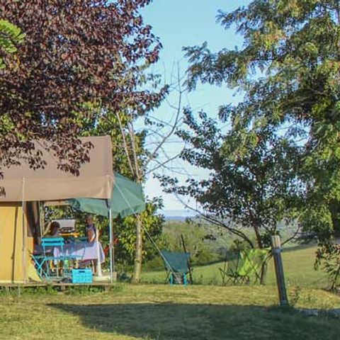 TENTE TOILE ET BOIS 5 personnes - Tente Safari - 4 ad + 1 enf - sans sanitaires
