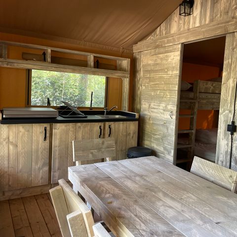 Tente en toile et en bois 5 personnes - Lodge Safari