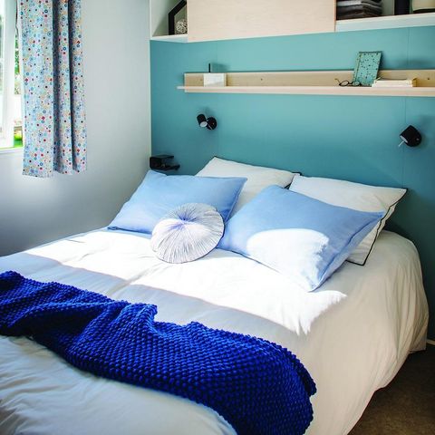 BUNGALOW 5 personnes - Home Flower Premium 26,5m² (2 chambres, 4 adultes max + 1 petit enfant) terrasse couverte 16m²