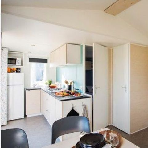 BUNGALOW 5 personnes - Home Flower Premium 26,5m² (2 chambres, 4 adultes max + 1 petit enfant) terrasse couverte 16m²