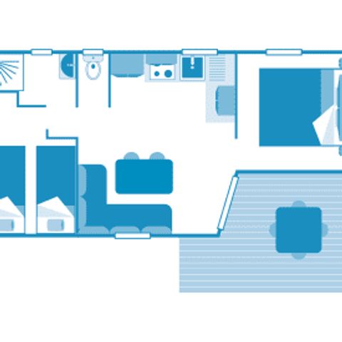 BUNGALOW 4 personnes - Cottage Noisette 4p 2ch 1sdb ***