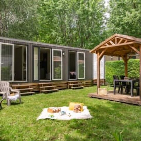 Mobilhome 4 personnes - Cottage Papillon 4p 2ch 2sdb **** clim