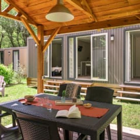 Mobilhome 4 personnes - Cottage Papillon 4p 2ch 2sdb **** clim