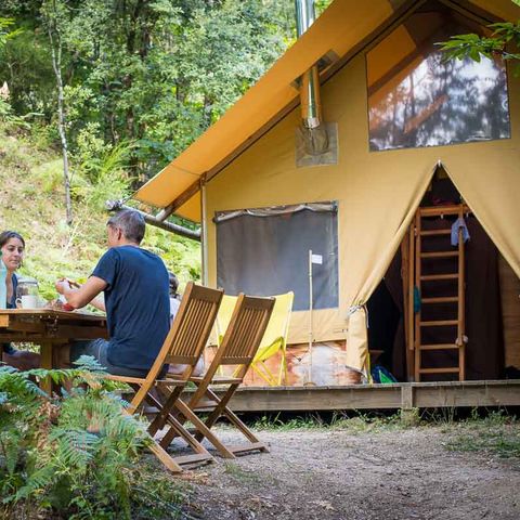 TENTE TOILE ET BOIS 5 personnes - Cabane