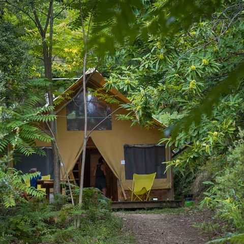 TENTE TOILE ET BOIS 5 personnes - Cabane