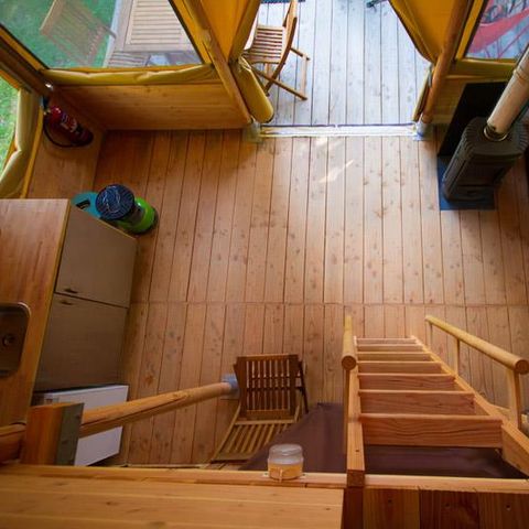 TENTE TOILE ET BOIS 5 personnes - Cabane