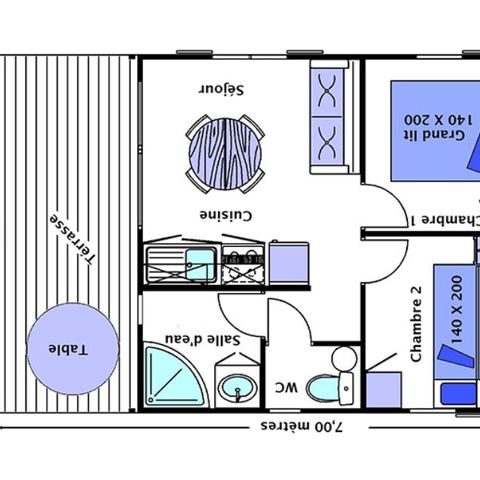 CHALET 5 personnes -  Prestige 5 Pers. 25m² + 10m2