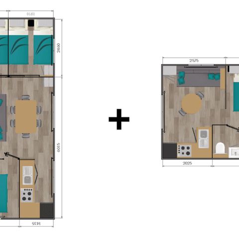 Mobilhome 8 personnes - Lodge Sunêlia Luxe avec jacuzzi - 4 chambres