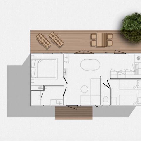 BUNGALOW 4 personnes - Lodge Sunêlia Luxe 2 ch