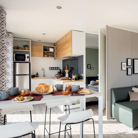 BUNGALOW 5 personnes - Cottage Premium 2 chambres avec terrasse couverte + Clim + TV + Lave-vaisselle