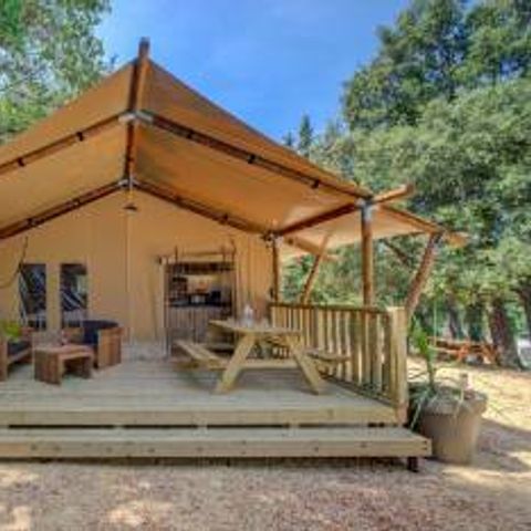 TENTE TOILE ET BOIS 4 personnes - Lodge Prémium 4 personnes
