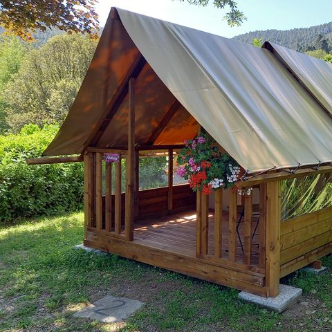 TENTE TOILE ET BOIS 2 personnes - Cyclo Tente Lodge, sans sanitaires, sans cuisine