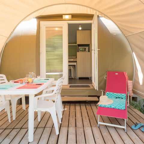 TENTE TOILE ET BOIS 4 personnes - Coco Sweet 16m² - sans sanitaires 