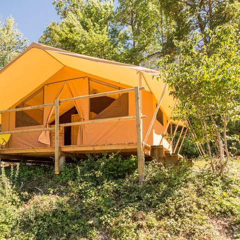 TENTE TOILE ET BOIS 5 personnes - Toilé Nature Classic 25 m² - 4 ad + 1 enf - sans sanitaires