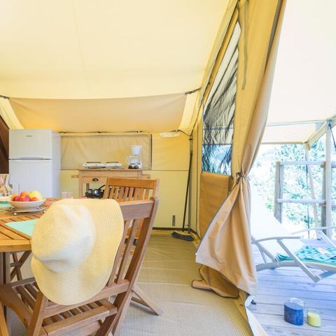 TENTE TOILE ET BOIS 5 personnes - Tente Ciela Nature - 2 chambres (sans sanitaire)