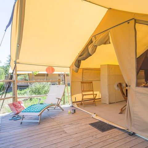 TENTE TOILE ET BOIS 5 personnes - Tente Ciela Nature - 2 chambres (sans sanitaire)