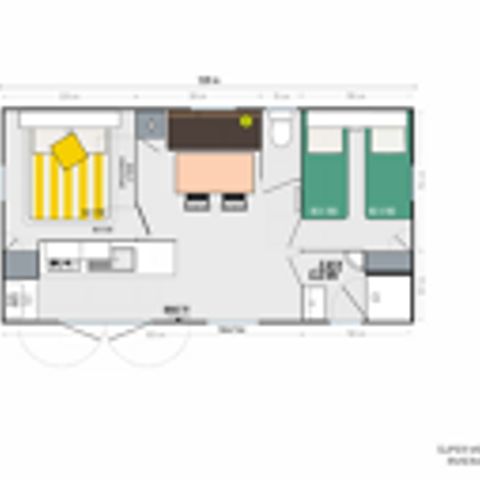 BUNGALOW 4 personnes - Confort plus climatisation  26m² TV 2 CH