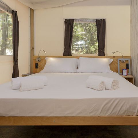 Tente en toile et en bois 5 personnes - Hu glamp Smart