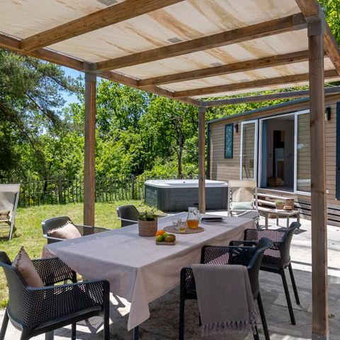 BUNGALOW 8 personnes - 2 modules - 8p 4ch 2sdb Premium clim spa
